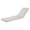 Matelas pour bain de soleil rayé beige et blanc